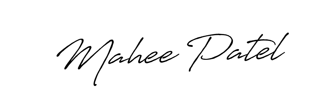 Make a beautiful signature design for name Mahee Patel. Use this online signature maker to create a handwritten signature for free. Mahee Patel signature style 7 images and pictures png