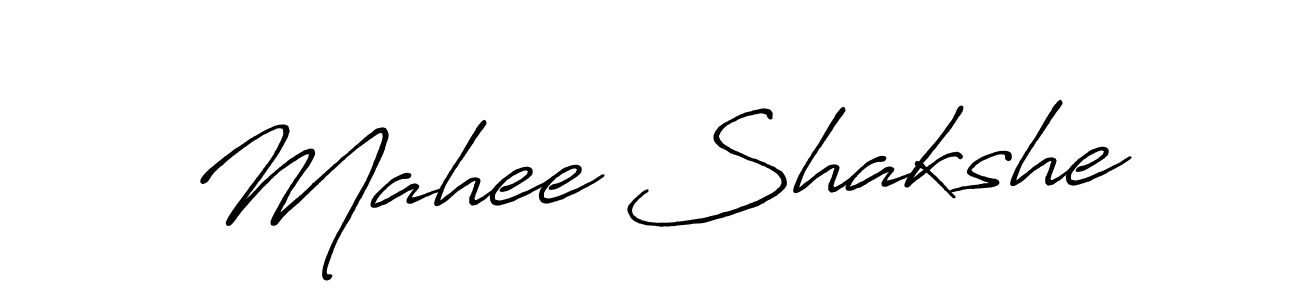 Use a signature maker to create a handwritten signature online. With this signature software, you can design (Antro_Vectra_Bolder) your own signature for name Mahee Shakshe. Mahee Shakshe signature style 7 images and pictures png