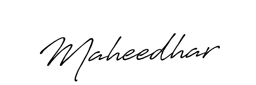 Make a beautiful signature design for name Maheedhar. With this signature (Antro_Vectra_Bolder) style, you can create a handwritten signature for free. Maheedhar signature style 7 images and pictures png