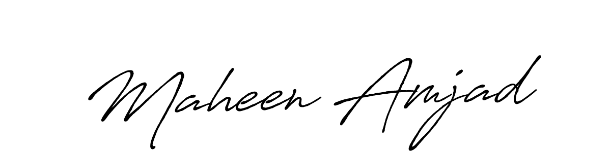 The best way (Antro_Vectra_Bolder) to make a short signature is to pick only two or three words in your name. The name Maheen Amjad include a total of six letters. For converting this name. Maheen Amjad signature style 7 images and pictures png