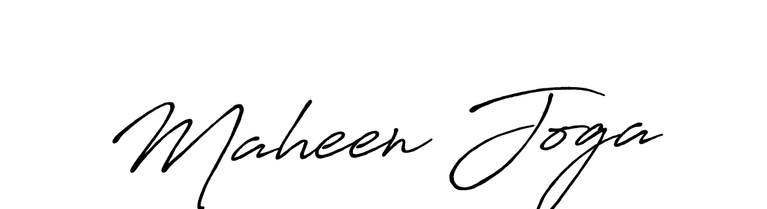 Create a beautiful signature design for name Maheen Joga. With this signature (Antro_Vectra_Bolder) fonts, you can make a handwritten signature for free. Maheen Joga signature style 7 images and pictures png