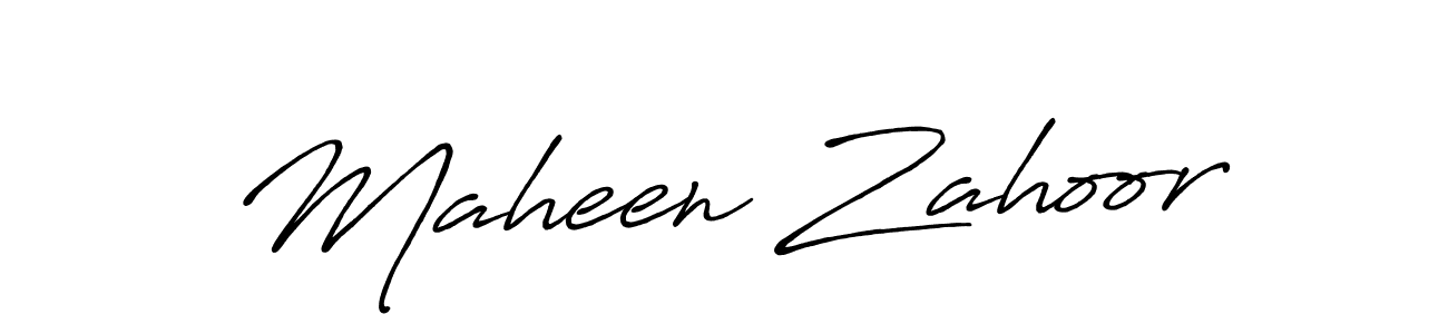 Also we have Maheen Zahoor name is the best signature style. Create professional handwritten signature collection using Antro_Vectra_Bolder autograph style. Maheen Zahoor signature style 7 images and pictures png