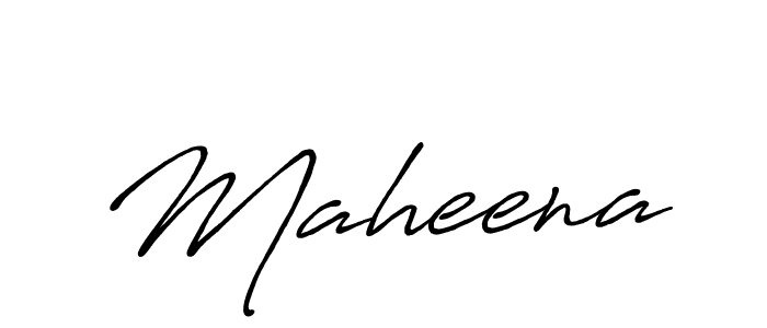 Design your own signature with our free online signature maker. With this signature software, you can create a handwritten (Antro_Vectra_Bolder) signature for name Maheena. Maheena signature style 7 images and pictures png