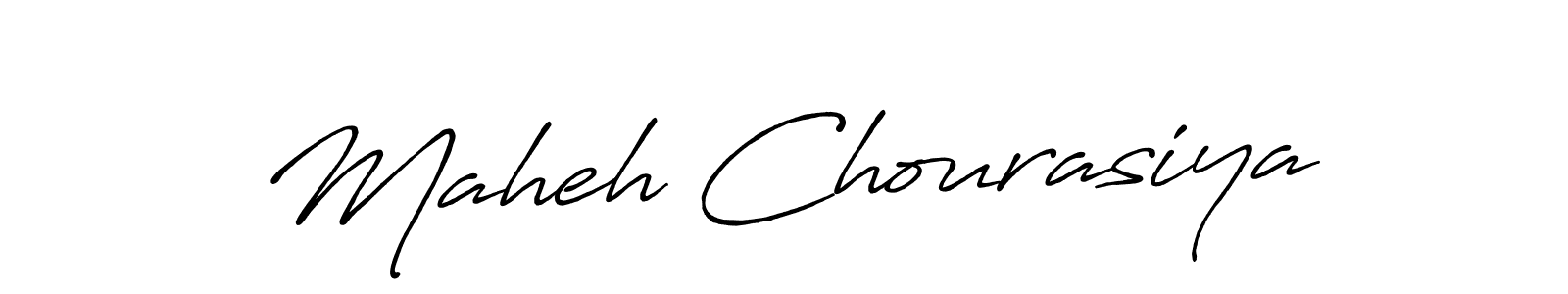 Similarly Antro_Vectra_Bolder is the best handwritten signature design. Signature creator online .You can use it as an online autograph creator for name Maheh Chourasiya. Maheh Chourasiya signature style 7 images and pictures png