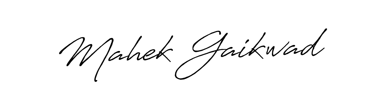 Design your own signature with our free online signature maker. With this signature software, you can create a handwritten (Antro_Vectra_Bolder) signature for name Mahek Gaikwad. Mahek Gaikwad signature style 7 images and pictures png