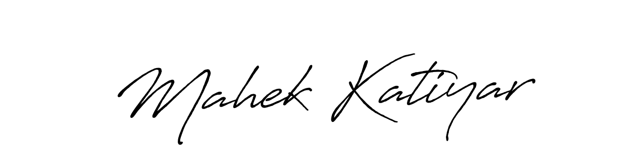 It looks lik you need a new signature style for name Mahek Katiyar. Design unique handwritten (Antro_Vectra_Bolder) signature with our free signature maker in just a few clicks. Mahek Katiyar signature style 7 images and pictures png
