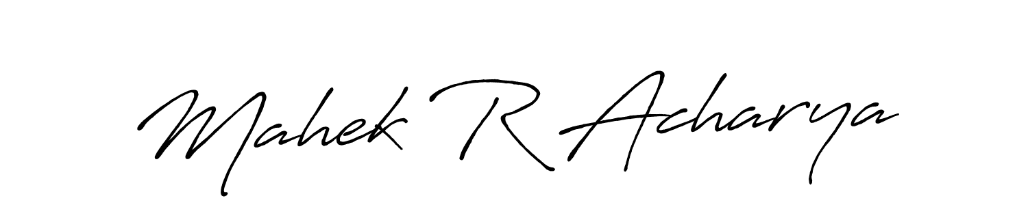 You can use this online signature creator to create a handwritten signature for the name Mahek R Acharya. This is the best online autograph maker. Mahek R Acharya signature style 7 images and pictures png