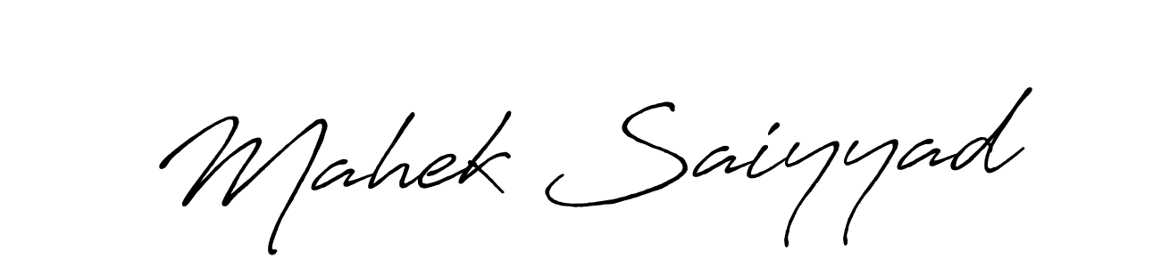 How to make Mahek Saiyyad signature? Antro_Vectra_Bolder is a professional autograph style. Create handwritten signature for Mahek Saiyyad name. Mahek Saiyyad signature style 7 images and pictures png