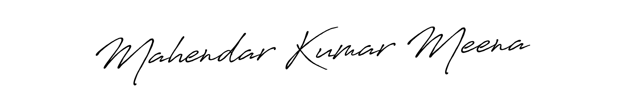 Antro_Vectra_Bolder is a professional signature style that is perfect for those who want to add a touch of class to their signature. It is also a great choice for those who want to make their signature more unique. Get Mahendar Kumar Meena name to fancy signature for free. Mahendar Kumar Meena signature style 7 images and pictures png