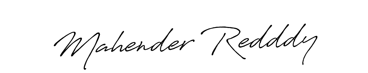 How to make Mahender Redddy name signature. Use Antro_Vectra_Bolder style for creating short signs online. This is the latest handwritten sign. Mahender Redddy signature style 7 images and pictures png