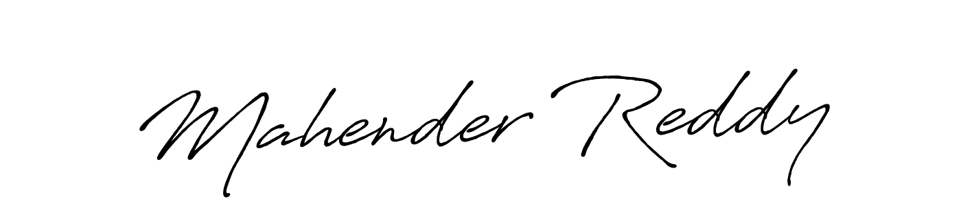 Mahender Reddy stylish signature style. Best Handwritten Sign (Antro_Vectra_Bolder) for my name. Handwritten Signature Collection Ideas for my name Mahender Reddy. Mahender Reddy signature style 7 images and pictures png