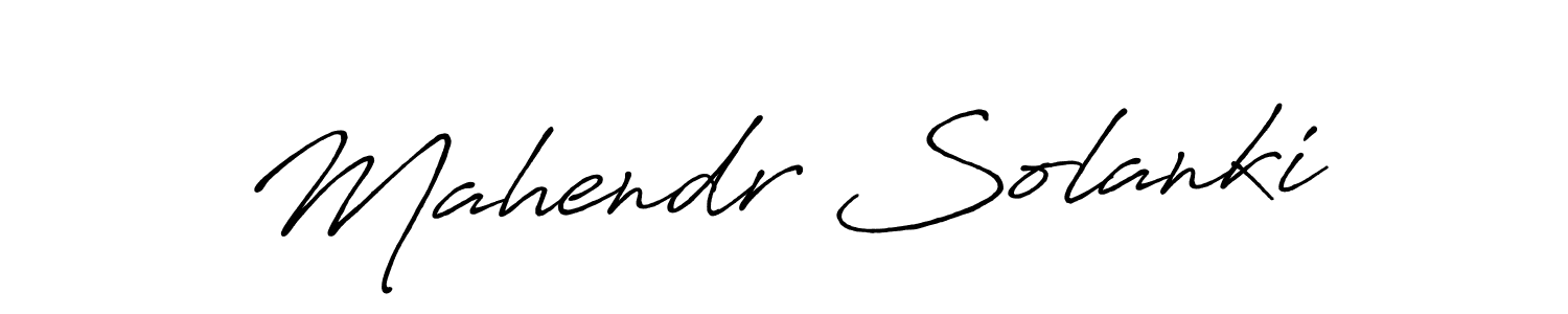 How to make Mahendr Solanki name signature. Use Antro_Vectra_Bolder style for creating short signs online. This is the latest handwritten sign. Mahendr Solanki signature style 7 images and pictures png