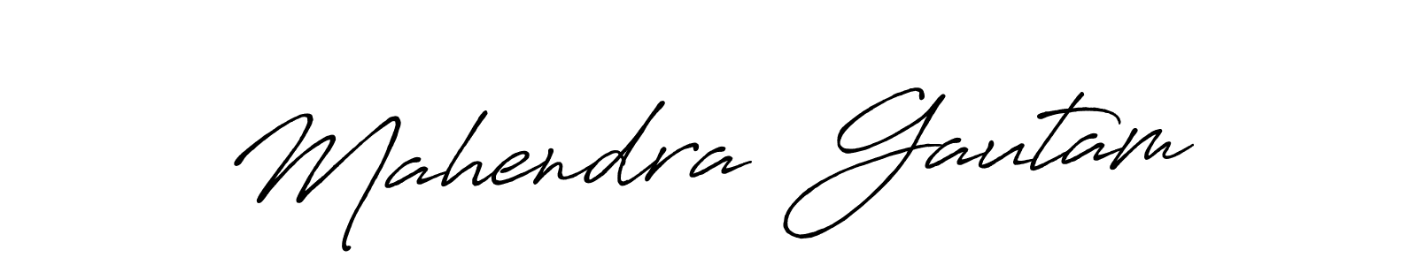 Make a beautiful signature design for name Mahendra  Gautam. With this signature (Antro_Vectra_Bolder) style, you can create a handwritten signature for free. Mahendra  Gautam signature style 7 images and pictures png