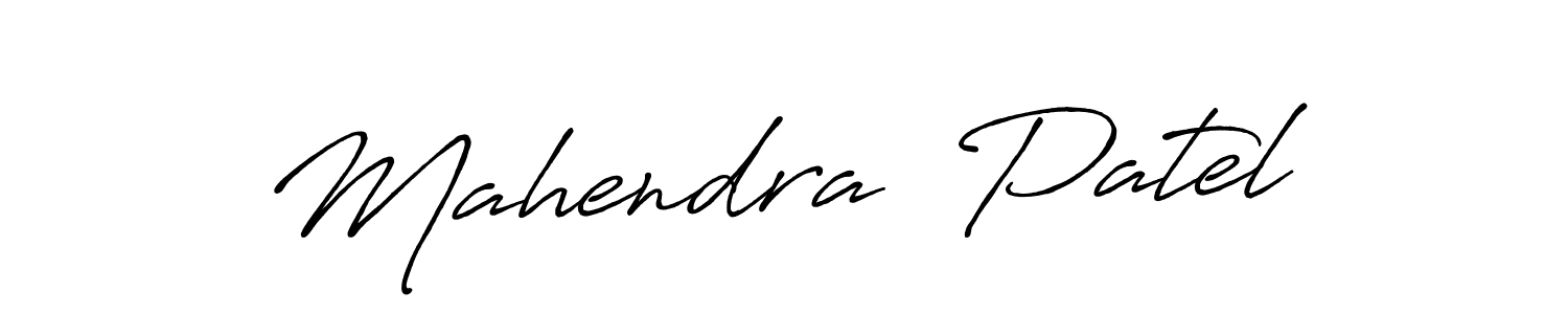 Also You can easily find your signature by using the search form. We will create Mahendra  Patel name handwritten signature images for you free of cost using Antro_Vectra_Bolder sign style. Mahendra  Patel signature style 7 images and pictures png