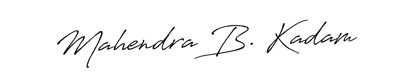 Use a signature maker to create a handwritten signature online. With this signature software, you can design (Antro_Vectra_Bolder) your own signature for name Mahendra B. Kadam. Mahendra B. Kadam signature style 7 images and pictures png