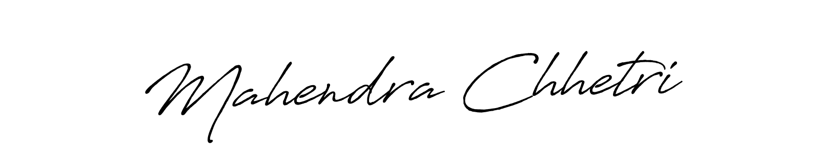 Make a beautiful signature design for name Mahendra Chhetri. With this signature (Antro_Vectra_Bolder) style, you can create a handwritten signature for free. Mahendra Chhetri signature style 7 images and pictures png