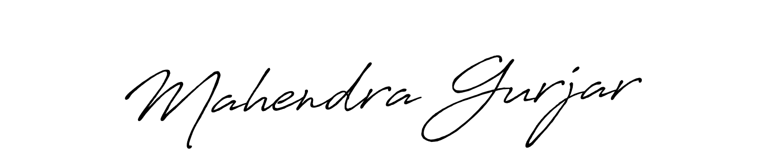 Design your own signature with our free online signature maker. With this signature software, you can create a handwritten (Antro_Vectra_Bolder) signature for name Mahendra Gurjar. Mahendra Gurjar signature style 7 images and pictures png