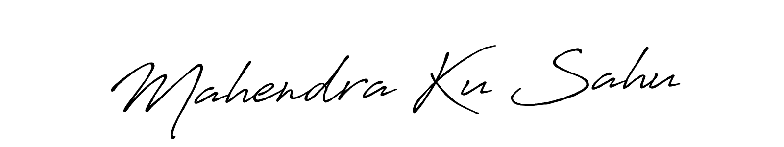 How to make Mahendra Ku Sahu name signature. Use Antro_Vectra_Bolder style for creating short signs online. This is the latest handwritten sign. Mahendra Ku Sahu signature style 7 images and pictures png