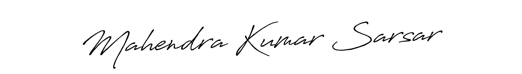 How to make Mahendra Kumar Sarsar name signature. Use Antro_Vectra_Bolder style for creating short signs online. This is the latest handwritten sign. Mahendra Kumar Sarsar signature style 7 images and pictures png