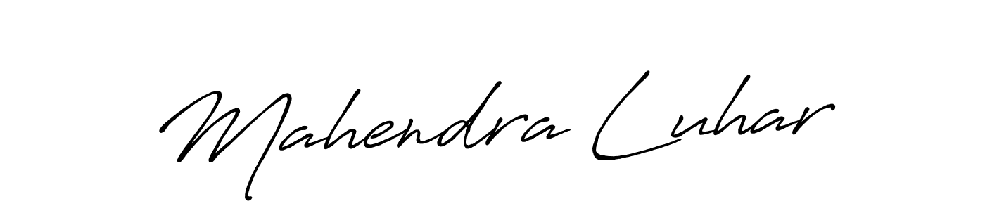 Design your own signature with our free online signature maker. With this signature software, you can create a handwritten (Antro_Vectra_Bolder) signature for name Mahendra Luhar. Mahendra Luhar signature style 7 images and pictures png