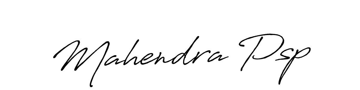 Design your own signature with our free online signature maker. With this signature software, you can create a handwritten (Antro_Vectra_Bolder) signature for name Mahendra Psp. Mahendra Psp signature style 7 images and pictures png