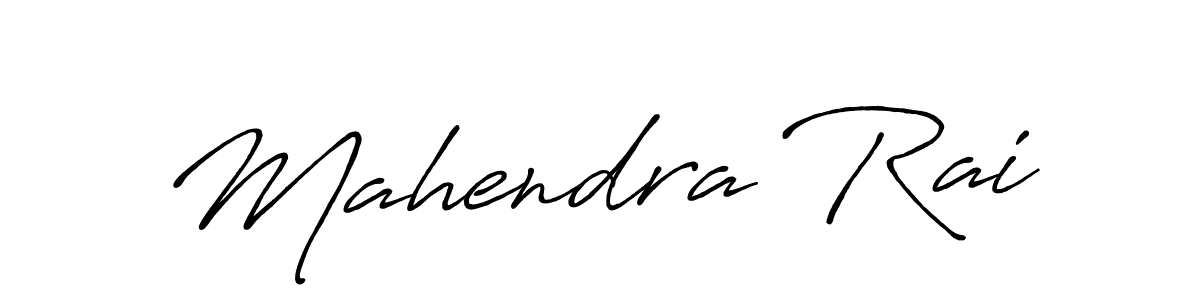 Create a beautiful signature design for name Mahendra Rai. With this signature (Antro_Vectra_Bolder) fonts, you can make a handwritten signature for free. Mahendra Rai signature style 7 images and pictures png