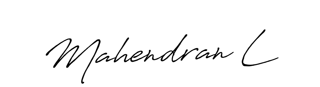 It looks lik you need a new signature style for name Mahendran L. Design unique handwritten (Antro_Vectra_Bolder) signature with our free signature maker in just a few clicks. Mahendran L signature style 7 images and pictures png