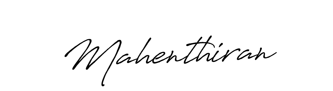 Make a beautiful signature design for name Mahenthiran. With this signature (Antro_Vectra_Bolder) style, you can create a handwritten signature for free. Mahenthiran signature style 7 images and pictures png