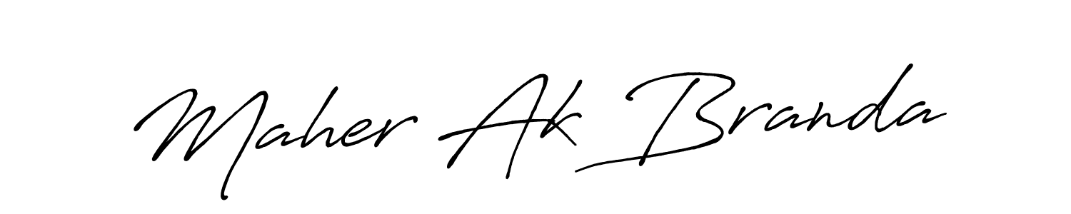 It looks lik you need a new signature style for name Maher Ak Branda. Design unique handwritten (Antro_Vectra_Bolder) signature with our free signature maker in just a few clicks. Maher Ak Branda signature style 7 images and pictures png