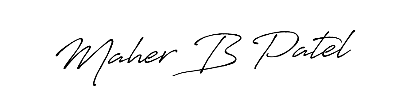 Make a short Maher B Patel signature style. Manage your documents anywhere anytime using Antro_Vectra_Bolder. Create and add eSignatures, submit forms, share and send files easily. Maher B Patel signature style 7 images and pictures png
