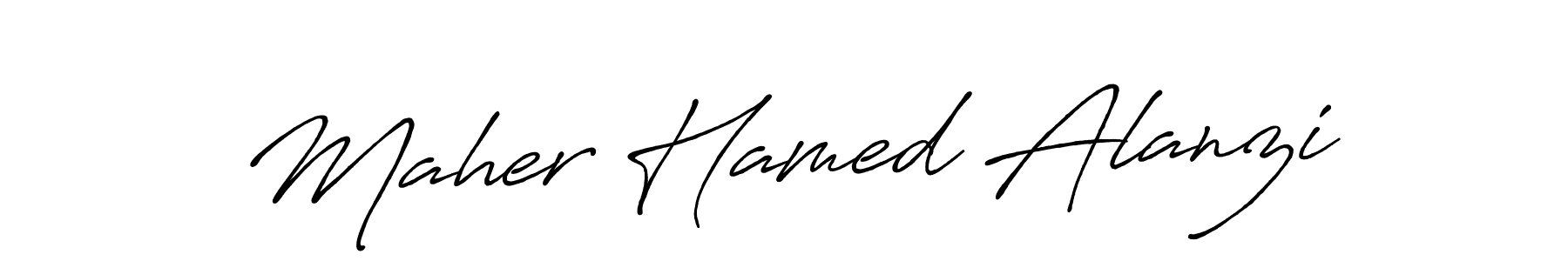 Antro_Vectra_Bolder is a professional signature style that is perfect for those who want to add a touch of class to their signature. It is also a great choice for those who want to make their signature more unique. Get Maher Hamed Alanzi name to fancy signature for free. Maher Hamed Alanzi signature style 7 images and pictures png