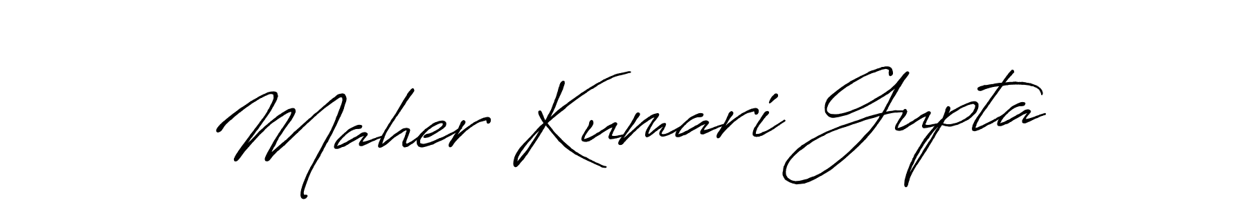 How to Draw Maher Kumari Gupta signature style? Antro_Vectra_Bolder is a latest design signature styles for name Maher Kumari Gupta. Maher Kumari Gupta signature style 7 images and pictures png