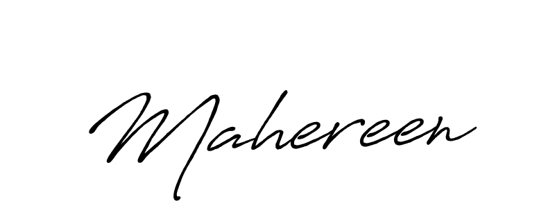 Mahereen stylish signature style. Best Handwritten Sign (Antro_Vectra_Bolder) for my name. Handwritten Signature Collection Ideas for my name Mahereen. Mahereen signature style 7 images and pictures png