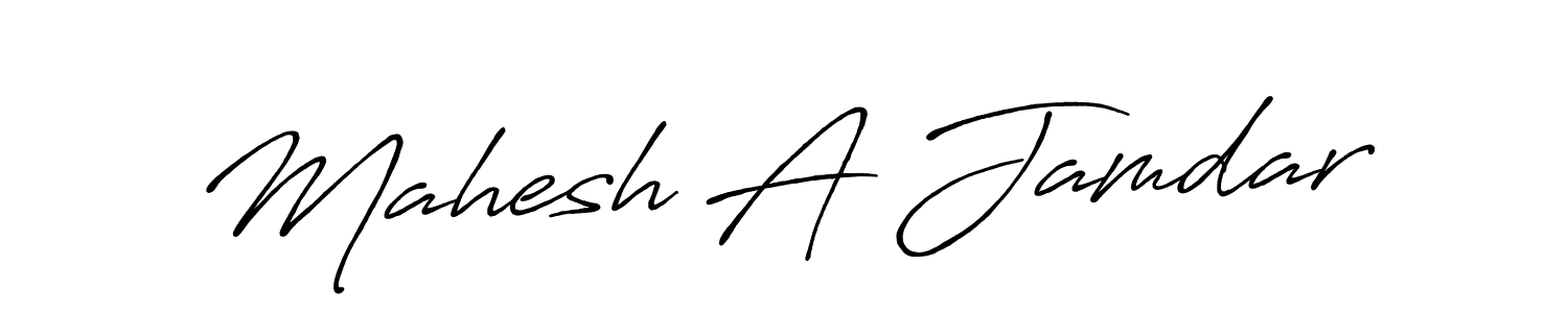 How to make Mahesh A Jamdar signature? Antro_Vectra_Bolder is a professional autograph style. Create handwritten signature for Mahesh A Jamdar name. Mahesh A Jamdar signature style 7 images and pictures png