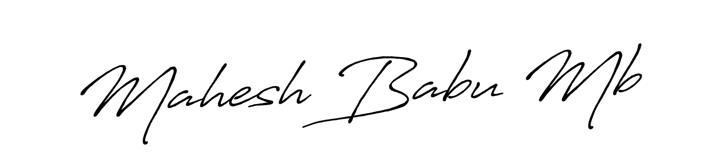 Mahesh Babu Mb stylish signature style. Best Handwritten Sign (Antro_Vectra_Bolder) for my name. Handwritten Signature Collection Ideas for my name Mahesh Babu Mb. Mahesh Babu Mb signature style 7 images and pictures png