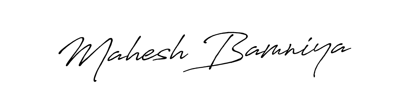 Also we have Mahesh Bamniya name is the best signature style. Create professional handwritten signature collection using Antro_Vectra_Bolder autograph style. Mahesh Bamniya signature style 7 images and pictures png