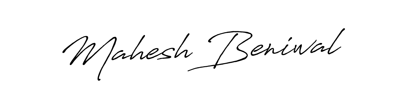 Mahesh Beniwal stylish signature style. Best Handwritten Sign (Antro_Vectra_Bolder) for my name. Handwritten Signature Collection Ideas for my name Mahesh Beniwal. Mahesh Beniwal signature style 7 images and pictures png