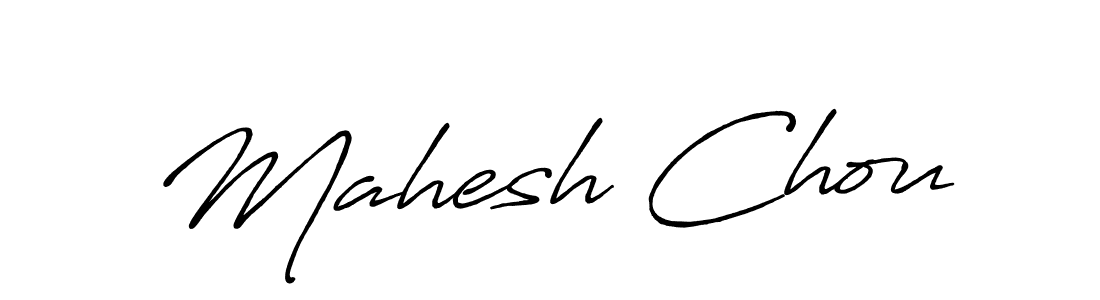 How to make Mahesh Chou name signature. Use Antro_Vectra_Bolder style for creating short signs online. This is the latest handwritten sign. Mahesh Chou signature style 7 images and pictures png