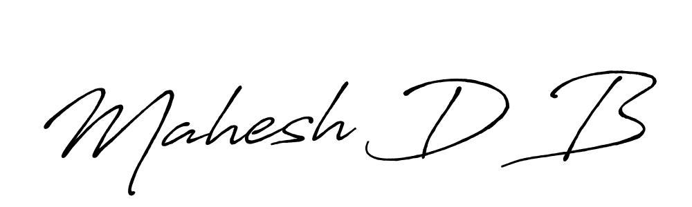 Mahesh D B stylish signature style. Best Handwritten Sign (Antro_Vectra_Bolder) for my name. Handwritten Signature Collection Ideas for my name Mahesh D B. Mahesh D B signature style 7 images and pictures png
