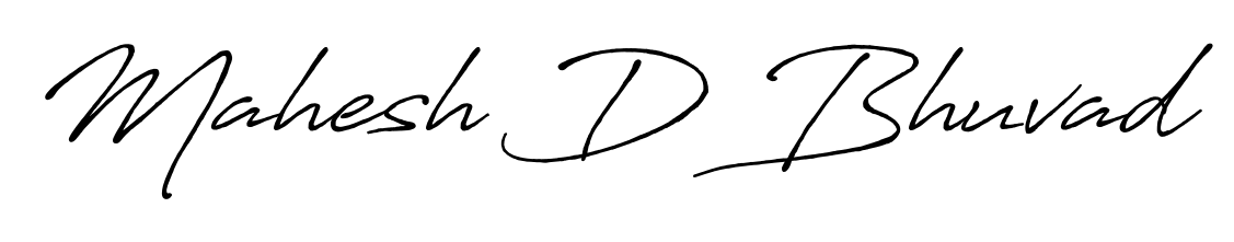 Design your own signature with our free online signature maker. With this signature software, you can create a handwritten (Antro_Vectra_Bolder) signature for name Mahesh D Bhuvad. Mahesh D Bhuvad signature style 7 images and pictures png