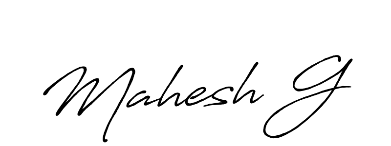 Design your own signature with our free online signature maker. With this signature software, you can create a handwritten (Antro_Vectra_Bolder) signature for name Mahesh G. Mahesh G signature style 7 images and pictures png