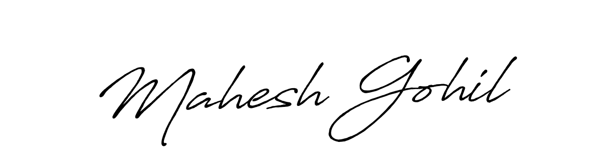 This is the best signature style for the Mahesh Gohil name. Also you like these signature font (Antro_Vectra_Bolder). Mix name signature. Mahesh Gohil signature style 7 images and pictures png