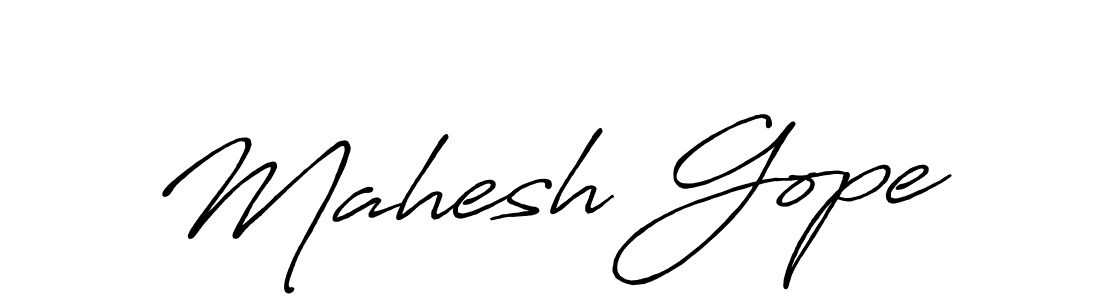 Make a beautiful signature design for name Mahesh Gope. With this signature (Antro_Vectra_Bolder) style, you can create a handwritten signature for free. Mahesh Gope signature style 7 images and pictures png