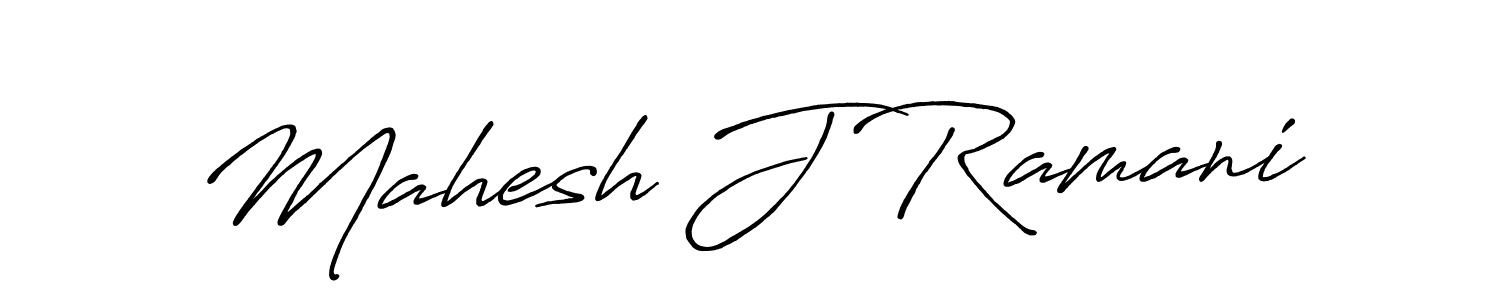 Use a signature maker to create a handwritten signature online. With this signature software, you can design (Antro_Vectra_Bolder) your own signature for name Mahesh J Ramani. Mahesh J Ramani signature style 7 images and pictures png