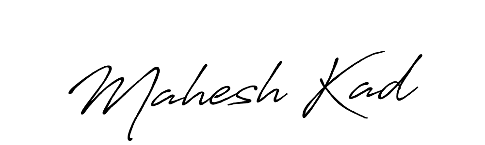 Make a beautiful signature design for name Mahesh Kad. With this signature (Antro_Vectra_Bolder) style, you can create a handwritten signature for free. Mahesh Kad signature style 7 images and pictures png