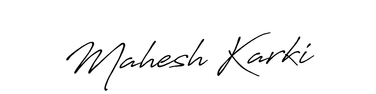 Mahesh Karki stylish signature style. Best Handwritten Sign (Antro_Vectra_Bolder) for my name. Handwritten Signature Collection Ideas for my name Mahesh Karki. Mahesh Karki signature style 7 images and pictures png