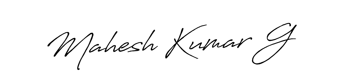 Mahesh Kumar G stylish signature style. Best Handwritten Sign (Antro_Vectra_Bolder) for my name. Handwritten Signature Collection Ideas for my name Mahesh Kumar G. Mahesh Kumar G signature style 7 images and pictures png