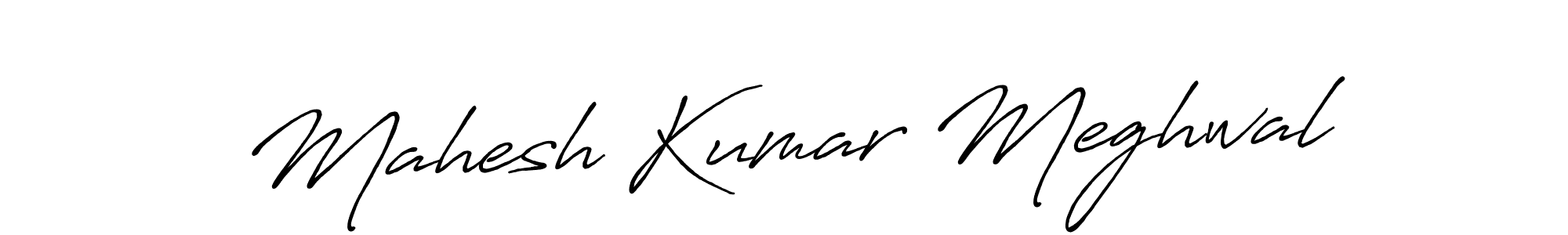 Antro_Vectra_Bolder is a professional signature style that is perfect for those who want to add a touch of class to their signature. It is also a great choice for those who want to make their signature more unique. Get Mahesh Kumar Meghwal name to fancy signature for free. Mahesh Kumar Meghwal signature style 7 images and pictures png