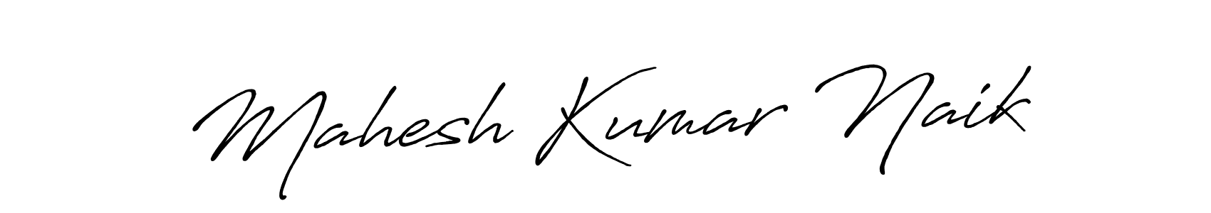 How to make Mahesh Kumar Naik name signature. Use Antro_Vectra_Bolder style for creating short signs online. This is the latest handwritten sign. Mahesh Kumar Naik signature style 7 images and pictures png