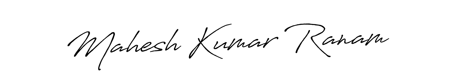 Mahesh Kumar Ranam stylish signature style. Best Handwritten Sign (Antro_Vectra_Bolder) for my name. Handwritten Signature Collection Ideas for my name Mahesh Kumar Ranam. Mahesh Kumar Ranam signature style 7 images and pictures png